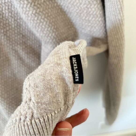 Jack & Jones Cream Crewneck Sweater - Picture 6 of 11